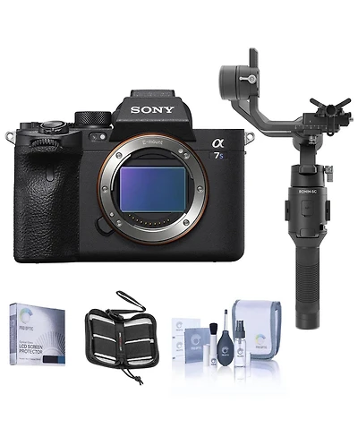 Sony Sony Alpha a7S Iii Full Frame Mirrorless Digital Interchangeable Lens Camera Body - Bundle with Gimbal Stabilizer, Screen Protector, Sd Card
