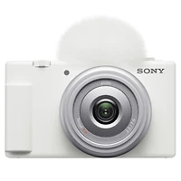 Sony Zv-1F Vlogging Camera, White Bundle with 32GB Sd Card, Camera Bag