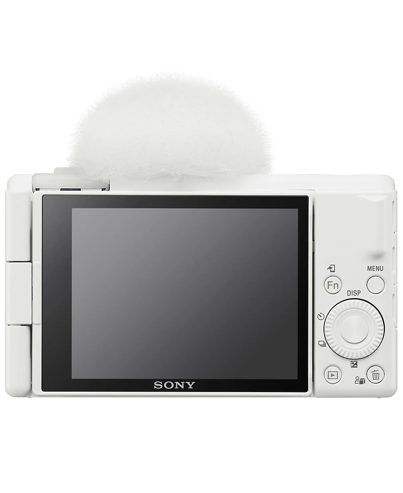 Sony Zv-1F Vlogging Camera, White with ACCVC1 Vlogger Accessory Kit