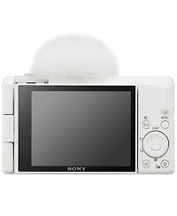 Sony Zv-1F Vlogging Camera, White with ACCVC1 Vlogger Accessory Kit