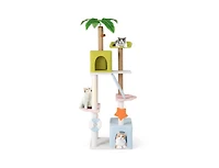 Multi-Level Beach-Themed Cat Tree Aesthetic & Fun Kitten Tower for Indoor Cats