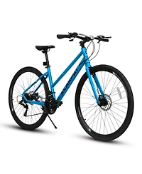 Streamdale 700C Road Hybrid Bike for Adult, 21-Speed Road Bike Road Bicycle Carbon Steel Frame/Dual-Disc Brakes/Multiple Colors