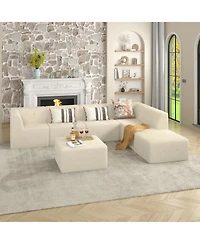 Streamdale Comfy Sectional Couch, Modern Minimalist Sleeper Sofa, Space-Saving