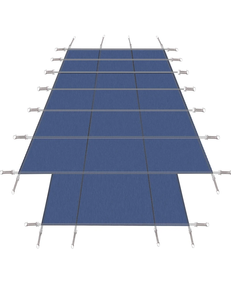 Pool Safety Cover: 16x32ft Rectangle Inground, Triple-Stitched Mesh