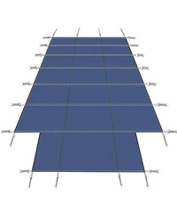 Pool Safety Cover: 16x32ft Rectangle Inground, Triple-Stitched Mesh