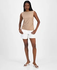 Bar Iii Women's Sleeveless Honeycomb Top, Exclusively at Macy's