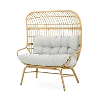 Streamdale Palos Outdoor Wicker Loveseat - Light Brown
