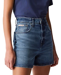 Calvin Klein Jeans Women's High-Rise Cotton Denim Shorts