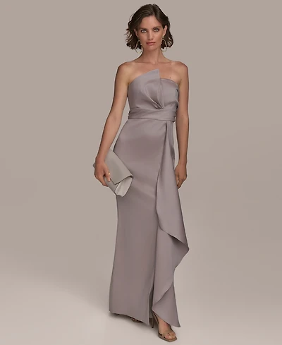 Donna Karan New York Women's Asymmetric Twist Strapless Gown