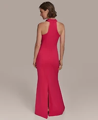 Donna Karan New York Women's Hardware Halter Neck Sleeveless Gown