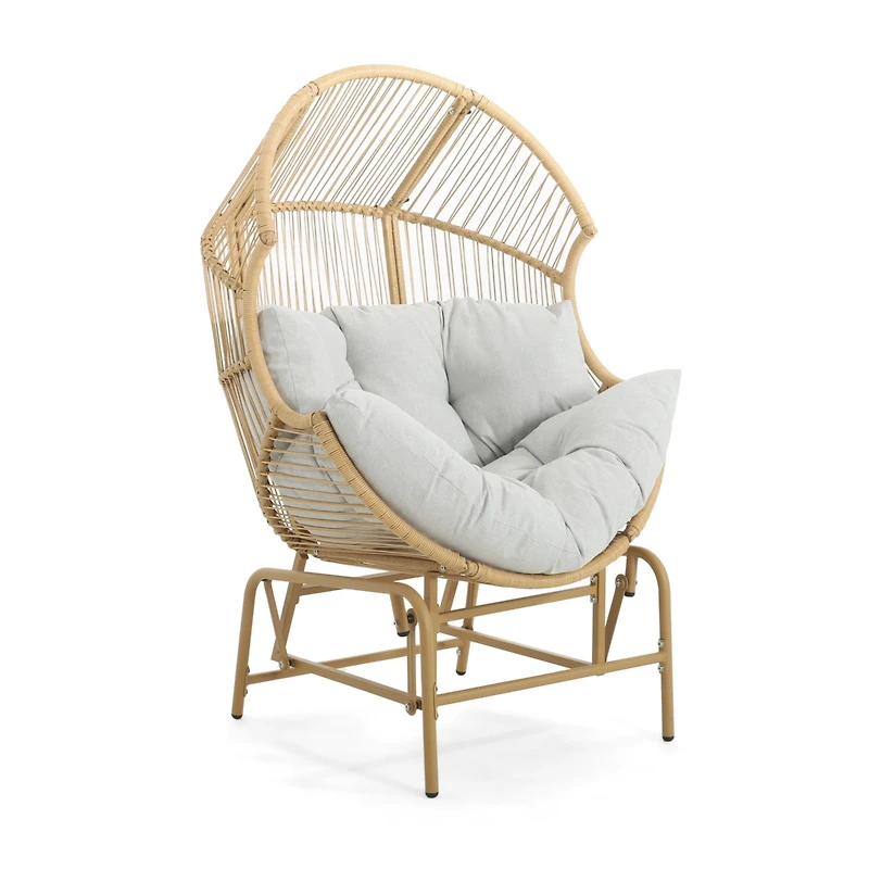 Streamdale Palos Outdoor Wicker Glider Chair - Light Brown