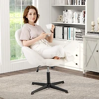 Swivel Cross Legged Chair with Adjustable Height and Rocking Function