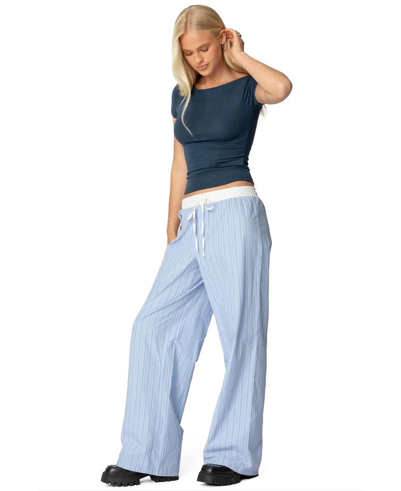 Edikted Womens Becca Boat Neck Top