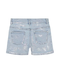Calvin Klein Big Girls Foil Printed Denim Shorts
