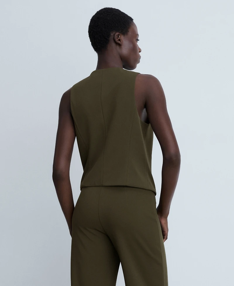 Mango Women's Buttoned Suit Waistcoat