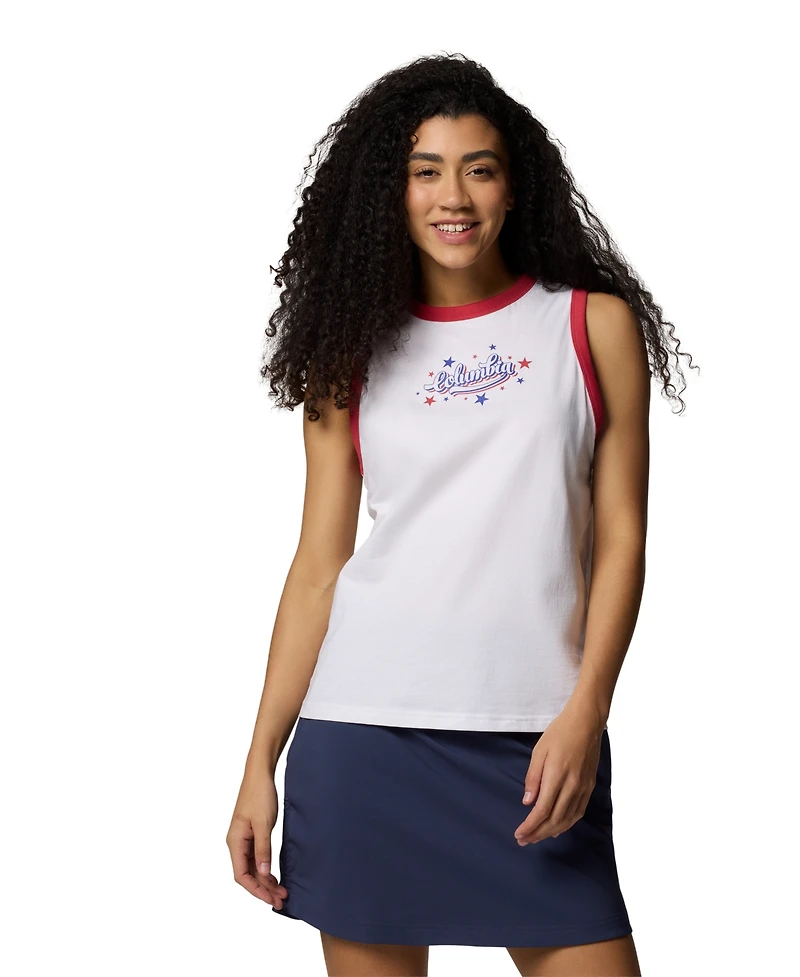 Columbia Women's Rolling Bend Graphic Ringer Tank Top
