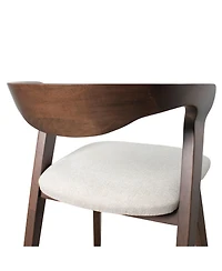 Furniture of America 2-Pc. Solid Wood Mid-Century Modern Dining Chair Set