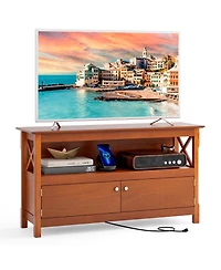 44 Inch Wooden Storage Cabinet Tv Stand