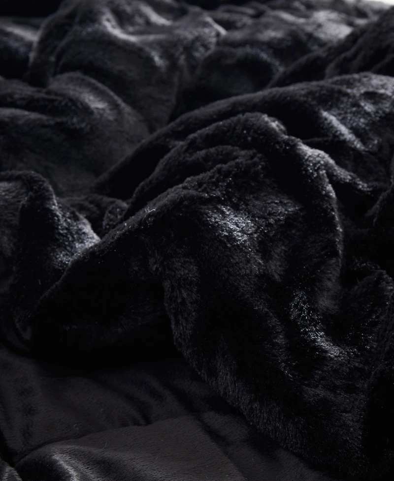 Madison Park Gia Faux-Fur 3-Pc. Comforter Set