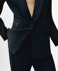 Mango Women's High-Waist Flared Trousers