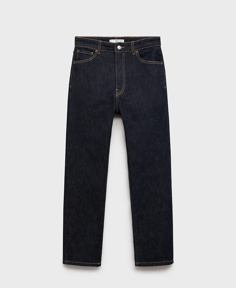 Mango Women's Claudia Rinse Wash Slim Crop Jeans