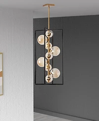 Dainolite 29.50" Metal Glasgow 9 Light Pendant