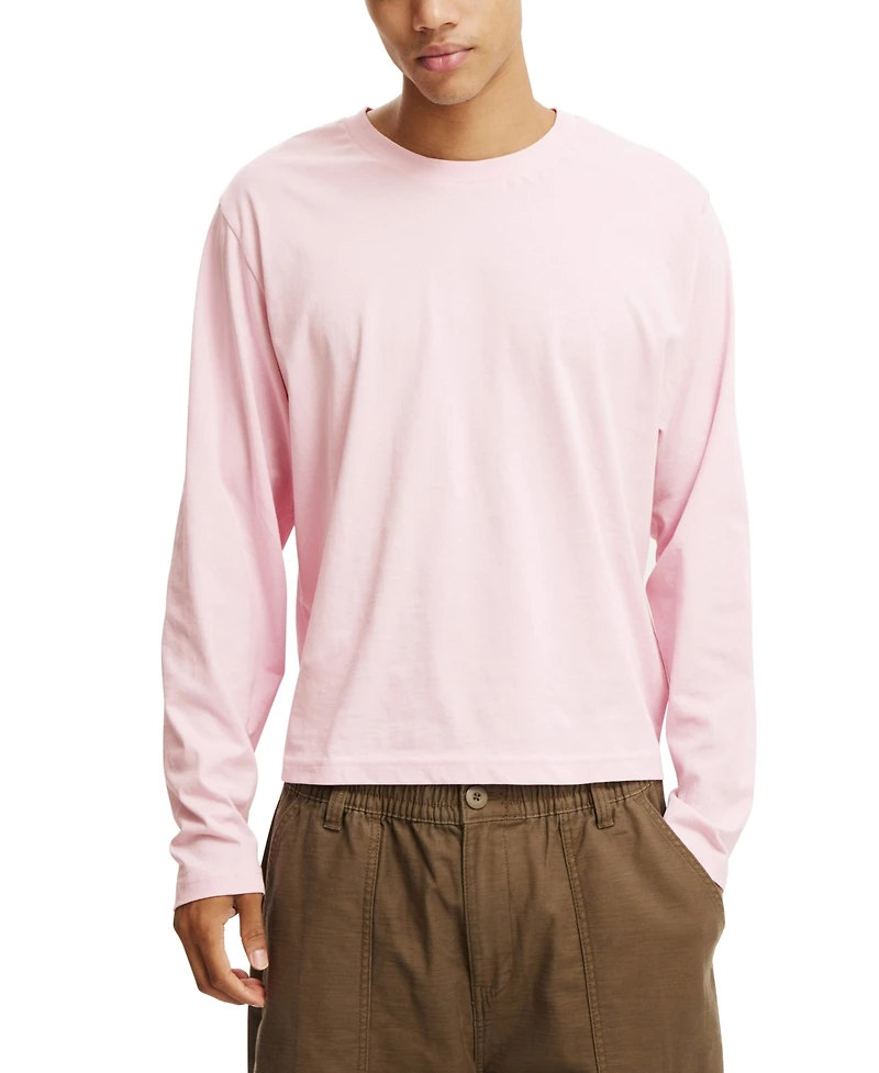 Cotton On Men's Cropped Fit Long Sleeve T-Shirt