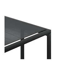 Patio Stools 4 pcs Black Steel and Textilene