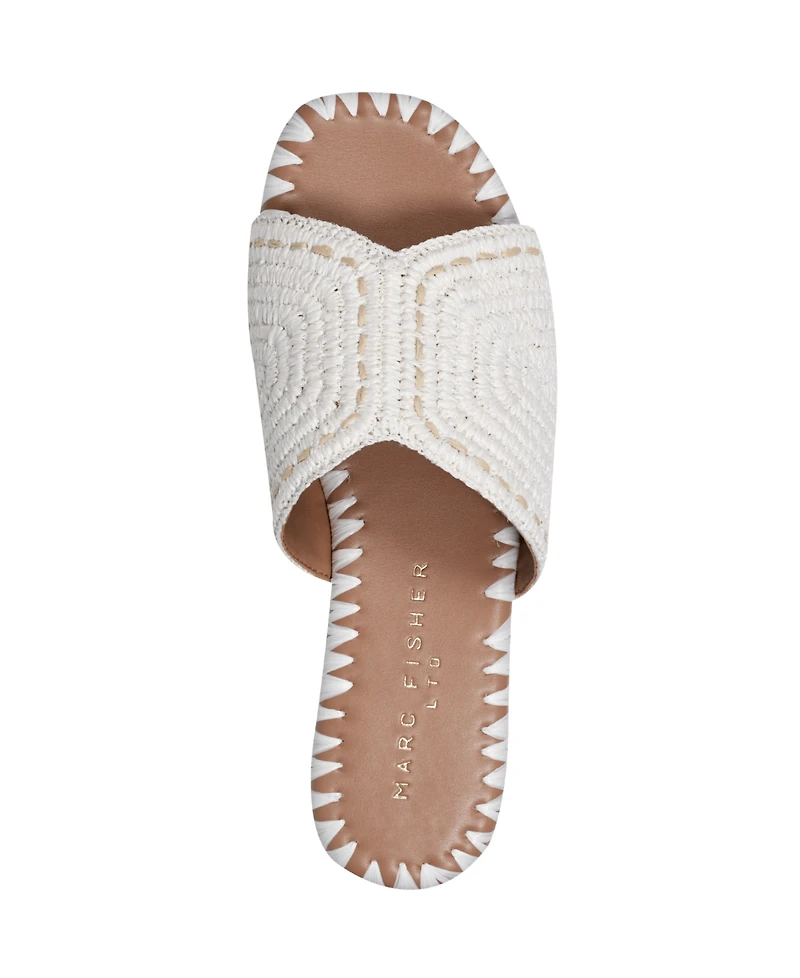 Marc Fisher Ltd Women's Nottie Woven Flat Slide Sandals