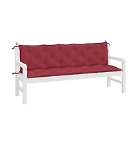 Garden Bench Cushions 2 pcs Wine Red 70.9"x19.7"x2.8" Oxford Fabric