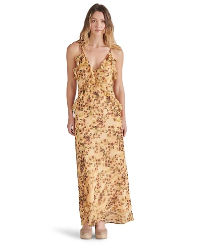 Steve Madden Women's Adalina Ruffle-Trim Chiffon Dress