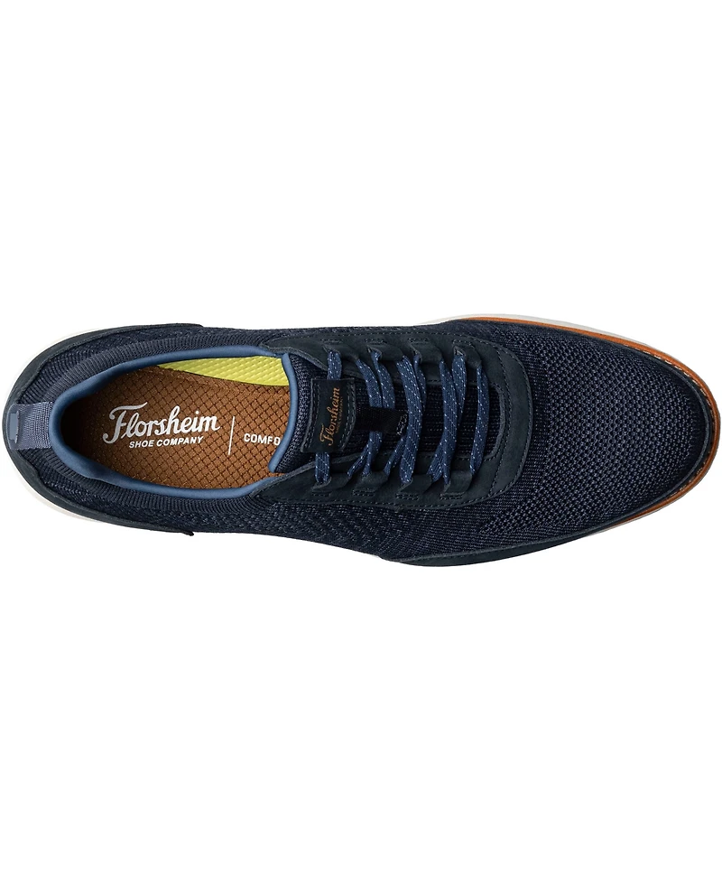 Florsheim Men's Launch Knit Elastic Lace Slip On Sneaker