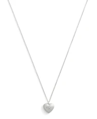 Coach Signature Puffy Heart Pendant Necklace