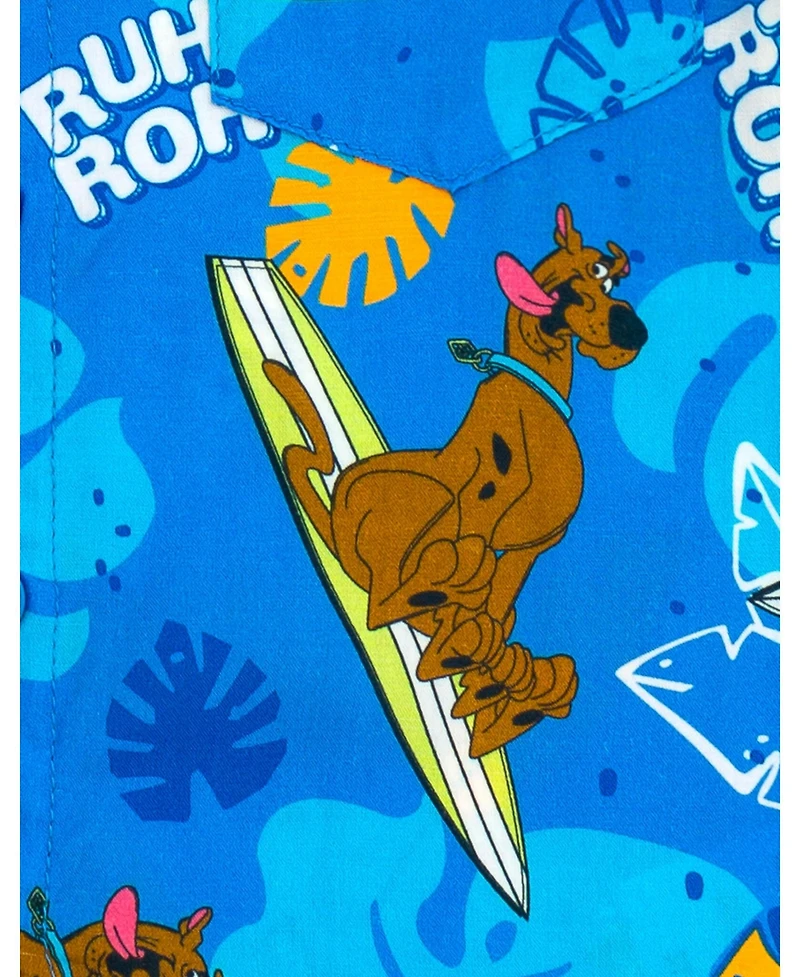 Scooby Doo Toddler Boys Scooby-Doo Hawaiian Button Down Dress Shirt