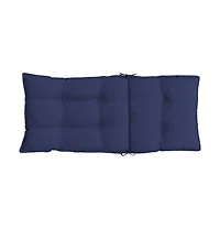 Highback Chair Cushions 2 pcs Navy Blue Oxford Fabric