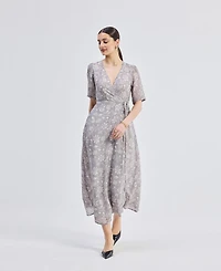 Maxi Wrap Floral dress Vintage Vines