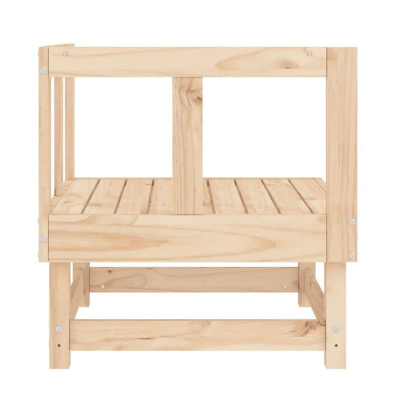 Patio Corner Sofa Solid Wood Pine