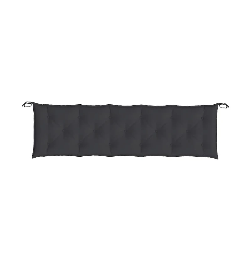 Garden Bench Cushions 2 pcs Black 70.9"x19.7"x2.8" Oxford Fabric
