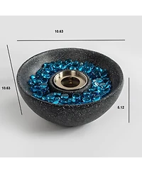 Tabletop Fire Pit Black, Table Top Fire Bowl Outdoor & Indoor Portable Ethanol Fireplace Alcohol Fire Pot