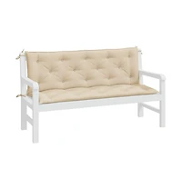 Garden Bench Cushions 2 pcs Beige 59.1"x19.7"x2.8" Oxford Fabric