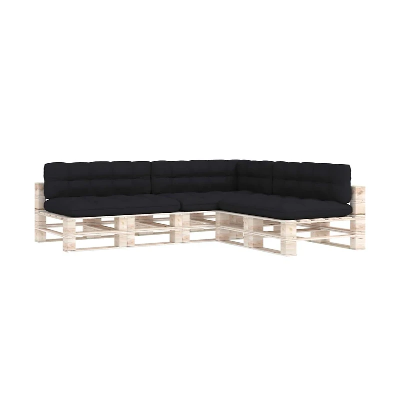 Pallet Sofa Cushions 7 pcs Black