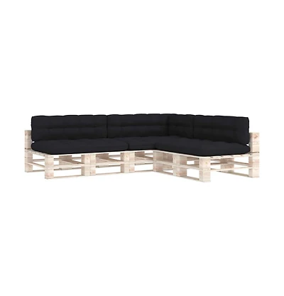 Pallet Sofa Cushions 7 pcs Black
