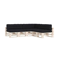 Pallet Sofa Cushions 7 pcs Black