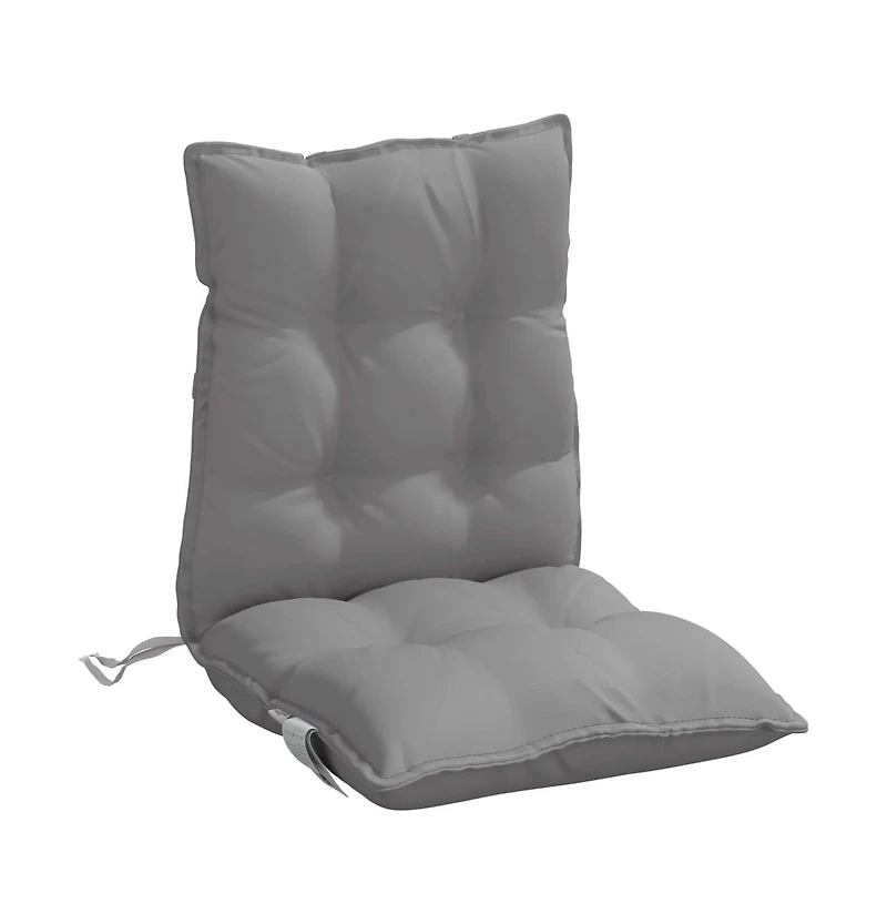 Lowback Chair Cushions 6 pcs Gray Oxford Fabric