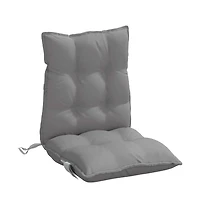 Lowback Chair Cushions 6 pcs Gray Oxford Fabric