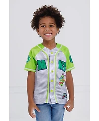 Teenage Mutant Ninja Turtles Mesh Baseball Jersey Button Down Dress Shirt