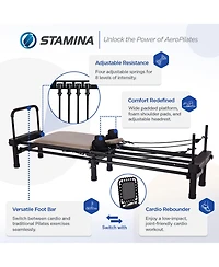 Stamina AeroPilates Reformer Whole Body Resistance Pilates Workout Board Machine