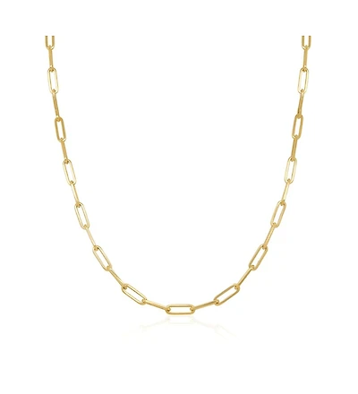 The Lovery Large Paperclip Link Chain Necklace 14K Yellow Gold inches