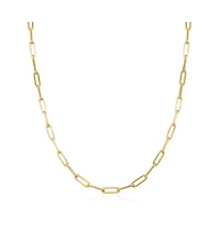 The Lovery Large Paperclip Link Chain Necklace 14K Yellow Gold inches