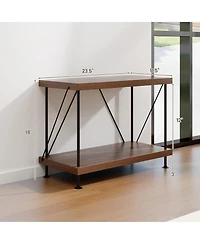 2-Tier Multipurpose Display Rack with Metal Frame
